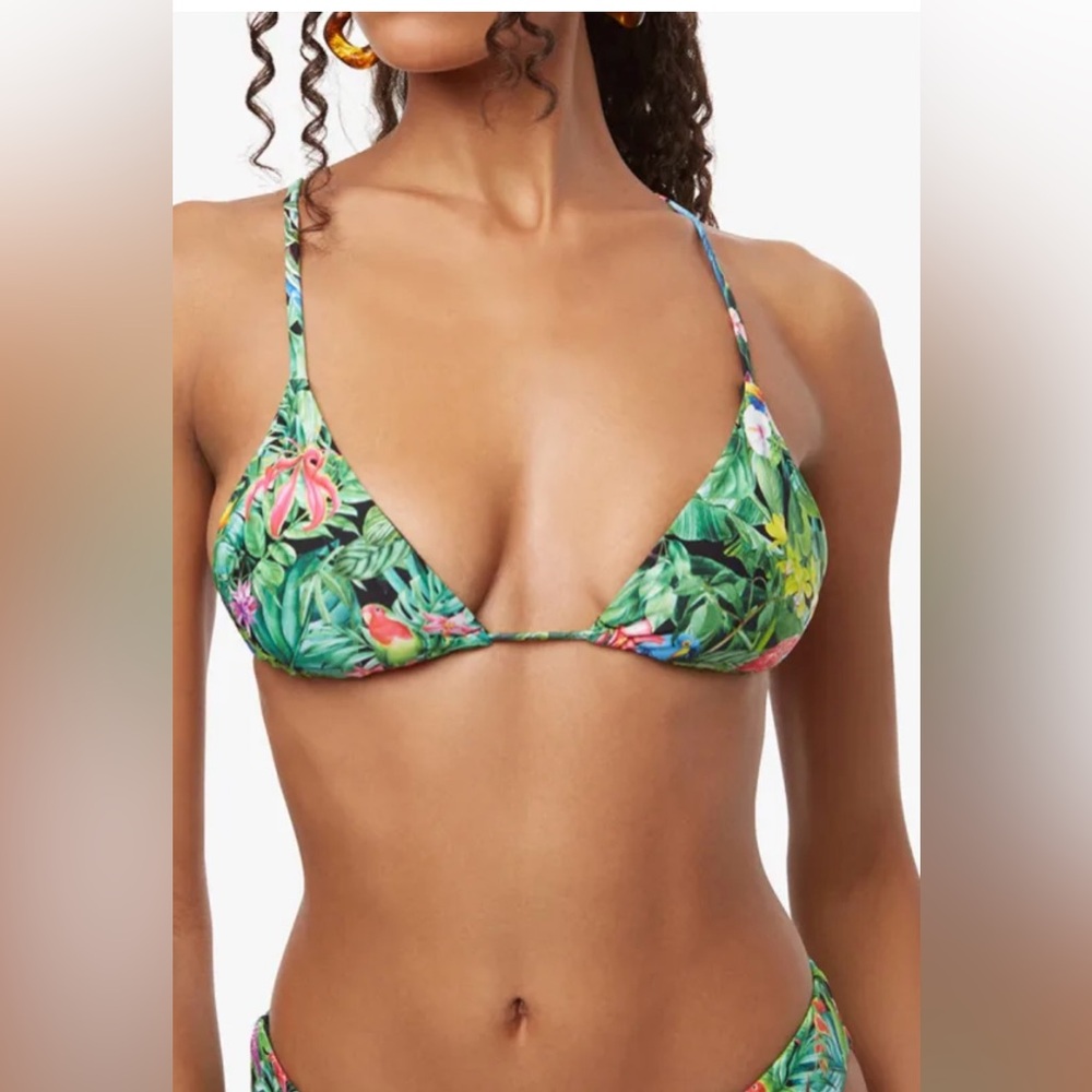 WeWoreWhat Birds Of Paradise Cooper Bikini Top XL Brand New with tags
